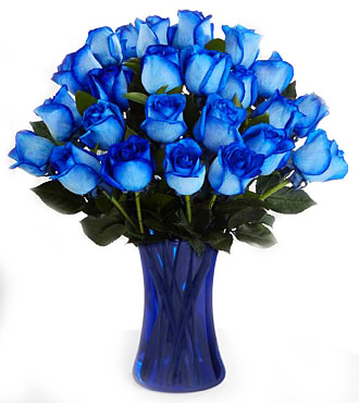 Florero en 40 Rosas Azules